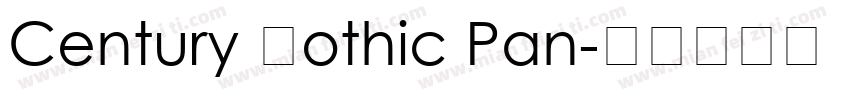 Century Gothic Pan字体转换
